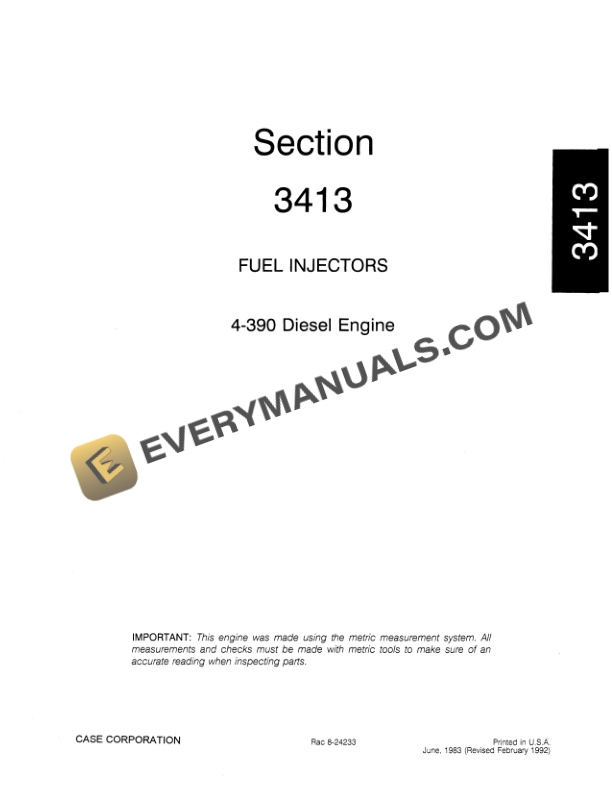 Case 584E, 585E, 586E Forklift Service Manual 8-15541-2