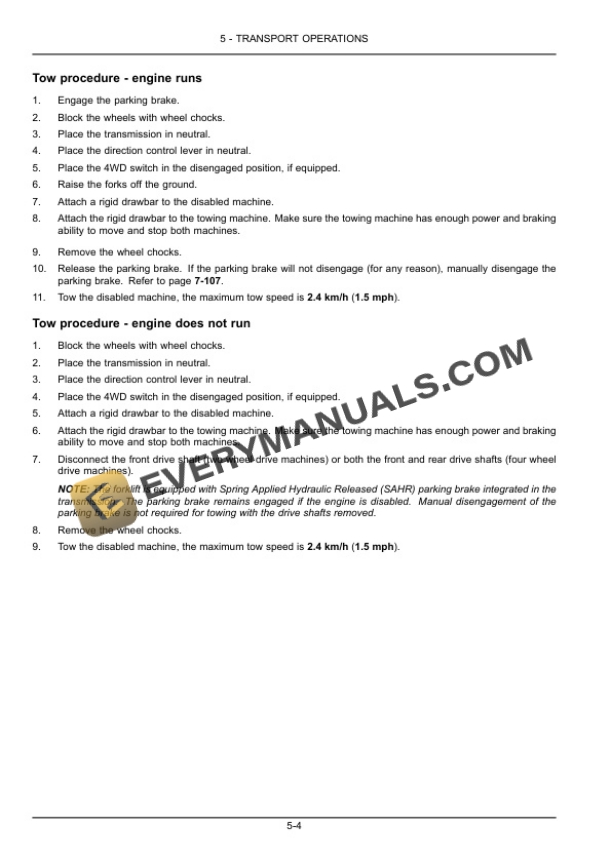 Case 586H, 588H Tier 4 Rough Terrain Forklift Operator Manual 84587658-3