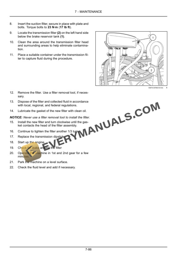Case 586H, 588H Tier 4 Rough Terrain Forklift Operator Manual 84587658-5