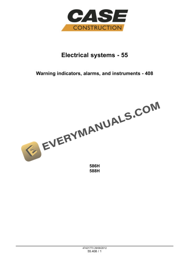 Case 586H, 588H Tier 4 Rough Terrain Forklift Service Manual 47421773 PDF 6 Case 586H, 588H Tier 4 Rough Terrain Forklift Service Manual 47421773 PDF - Image 4