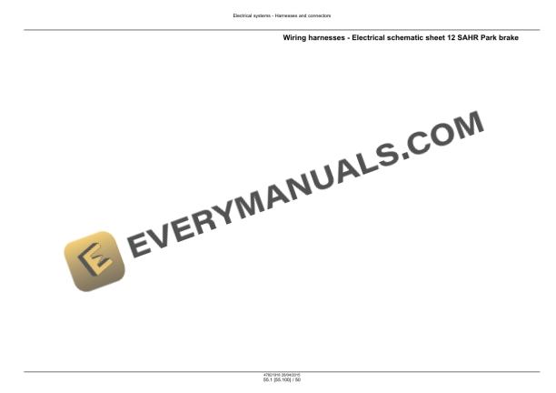Case 586H, 588H Tier 4B (Final) Rough Terrain Forklift Service Manual 47881830-2