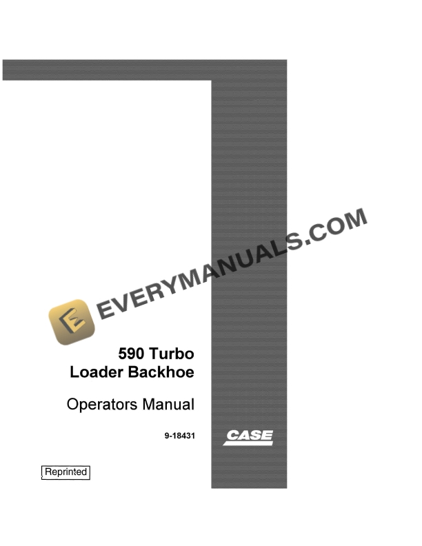 Case 590 Turbo Loader Backhoe Operator Manual 9-18431 PDF 2 case 590 turbo loader backhoe operator manual 9 18431 1