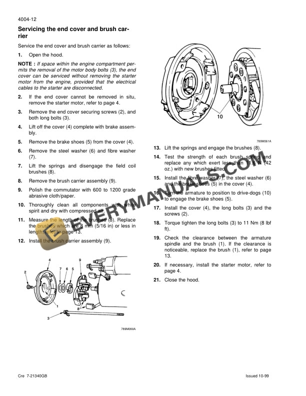 Case 595SLE, 595LSP Loader Backhoe Service Manual 7-22470GB-2