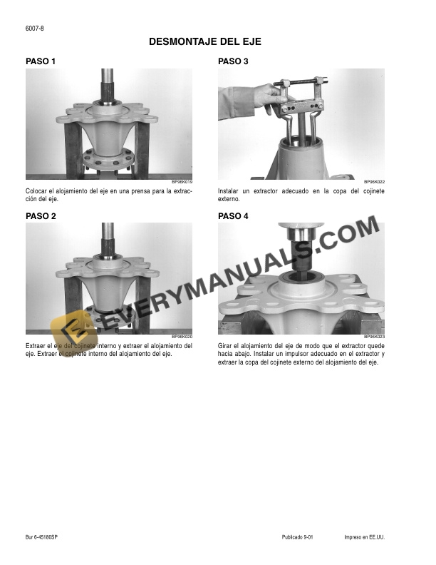 Case 60, 70XT Skid Steer Maintenance Manual 6-45720 SP-3