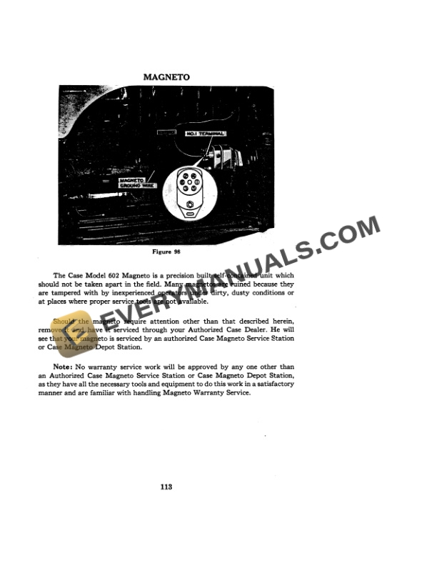 Case 600 Tractor Operator Manual 6246-5