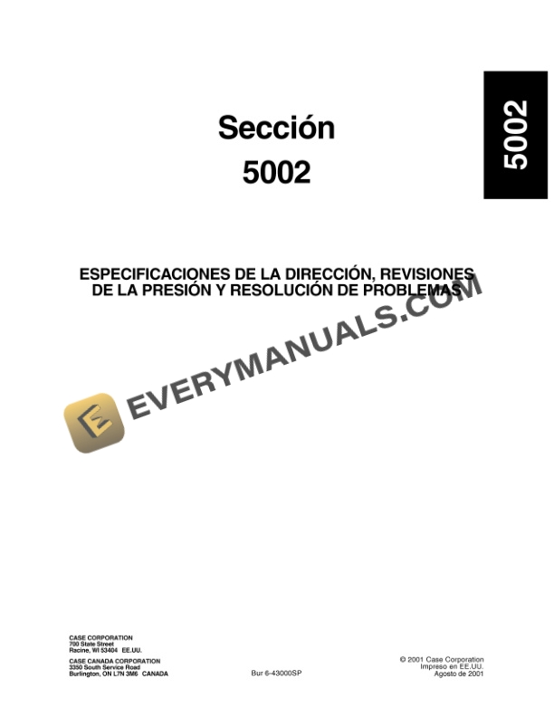 Case 621D Wheel Loader Service Manual 6-42961 SP-3