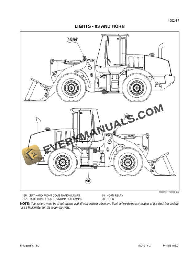 Case 621E Wheel Loader Repair Manual 87723028A-EU-2