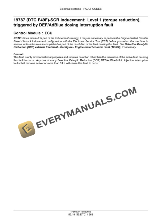 Case 621F, 721F Tier 4B (Final) Wheel Loader Service Manual 47865312-5