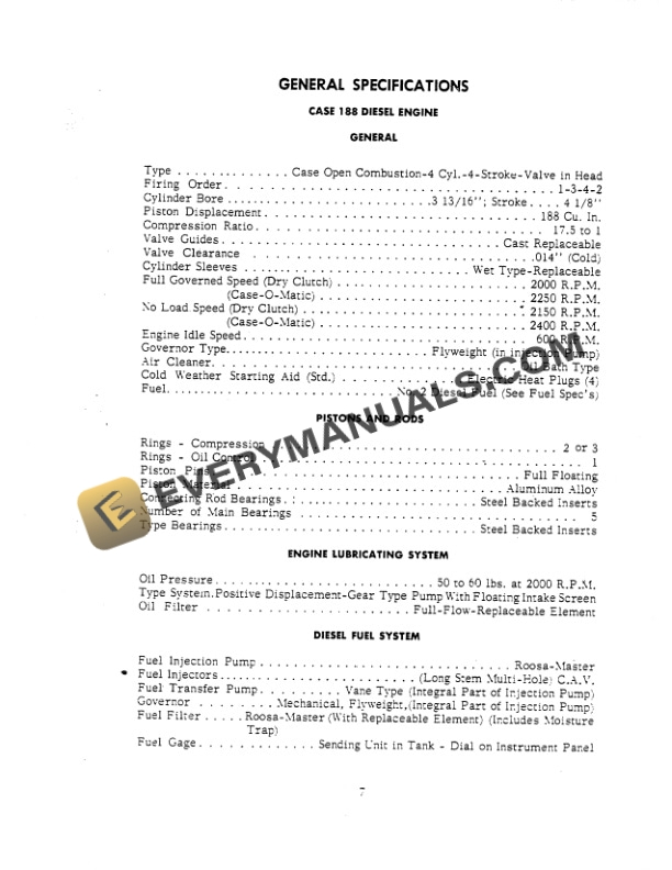 Case 630 Series Diesel Tractor Operator Manual 9-92372-2