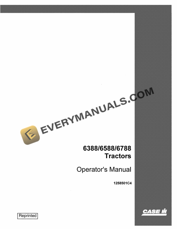 Case 6388, 6588, 6788 Tractor Operator Manual 1258501C4 PDF 2 case 6388 6588 6788 tractor operator manual 1258501c4 1