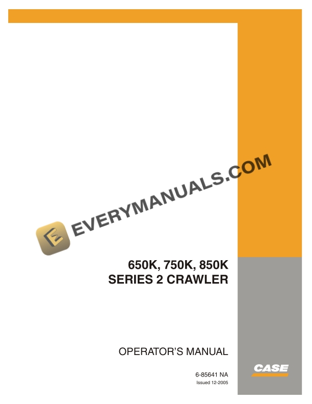 case 650k 750k 850k series 2 crawler operator manual 6 85641na 1