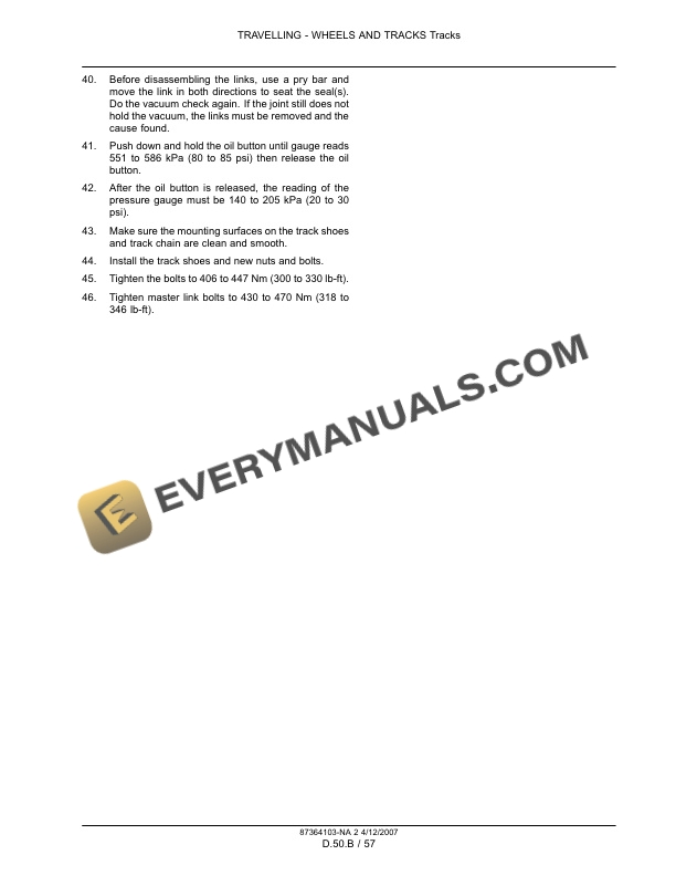 Case 650K, 750K, 850K Tier 2 Crawler Dozer Repair Manual 87364103 NA-4