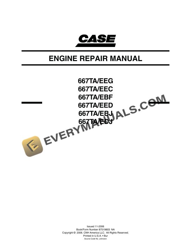 case 667ta eeg 667ta eec 667ta ebf 667ta repair manual 87519803 na 1