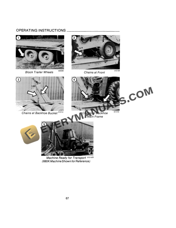 Case 680K Loader Backhoe Includes 12 Volt and 24 Volt Electrical System Operator Manual 9-12900-3