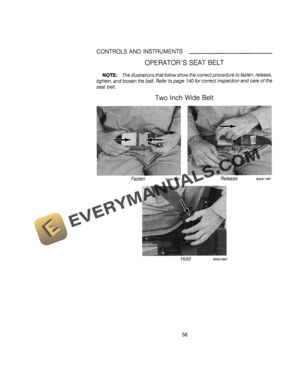 Case 680L Loader Backhoe Operator Manual 9-12791-3