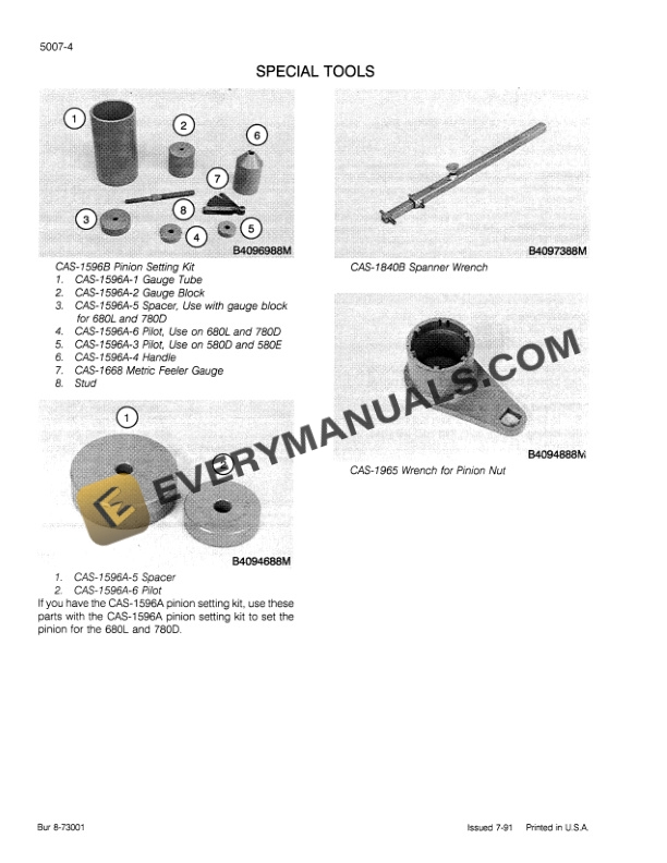 Case 680L Loader Backhoe Service Manual 8-74642-3