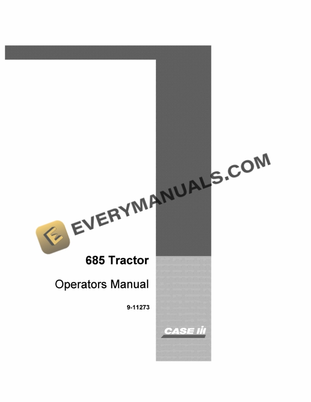 case 685 tractor operator manual 9 11273 1