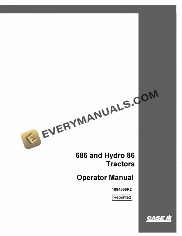 Case 686, Hydro 86 Tractor Operator Manual 1084556R2 PDF 2 case 686 hydro 86 tractor operator manual 1084556r2 1