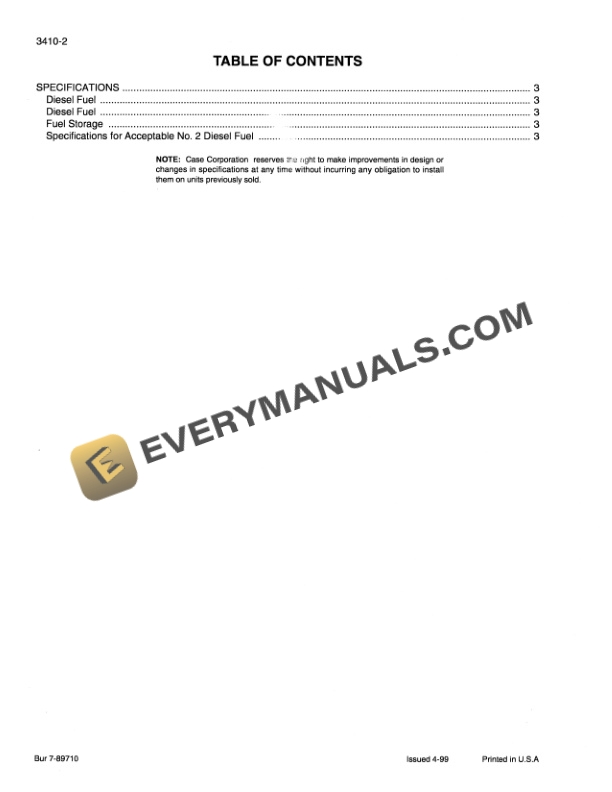 Case 686G, 686GXR Telescopic Handler Service Manual 7-89650-2