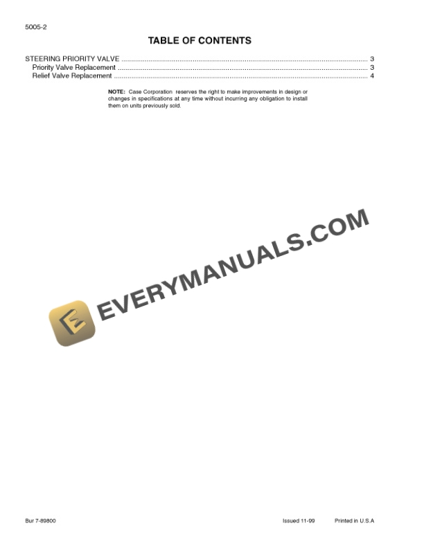 Case 686G, 686GXR Telescopic Handler Service Manual 7-89650-3