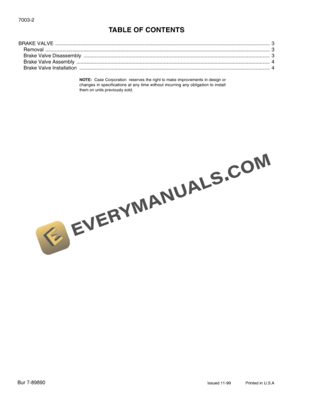 Case 686G, 686GXR Telescopic Handler Service Manual 7-89650-4