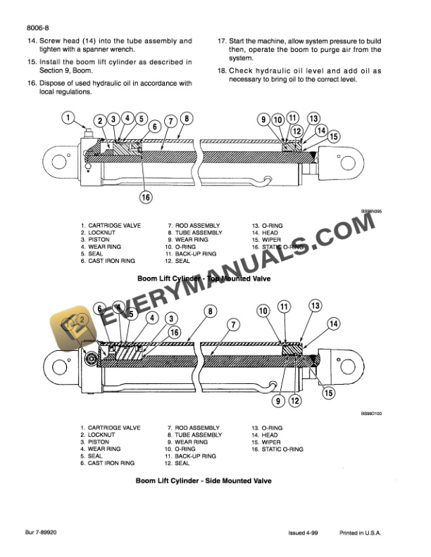 Case 686G, 686GXR Telescopic Handler Service Manual 7-89650-5
