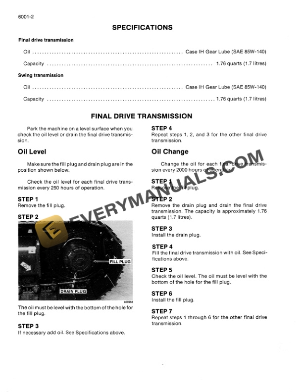 Case 688 Excavator Service Manual 8-66052-4