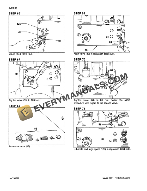 Case 688 Excavator Service Manual 8-66052-5