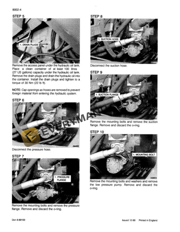 Case 688C Excavator Service Manual 8-88993-3