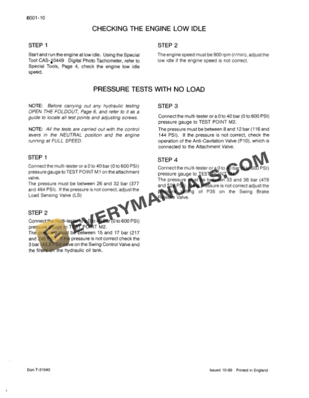 Case 688P Excavator Troubleshooting and Schematic Set 7-31270-5