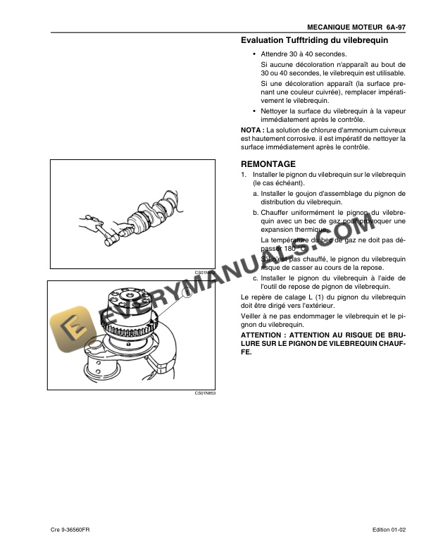 Case 6HK1 Isuzu Engine Service Manual 9-36560 FR-4