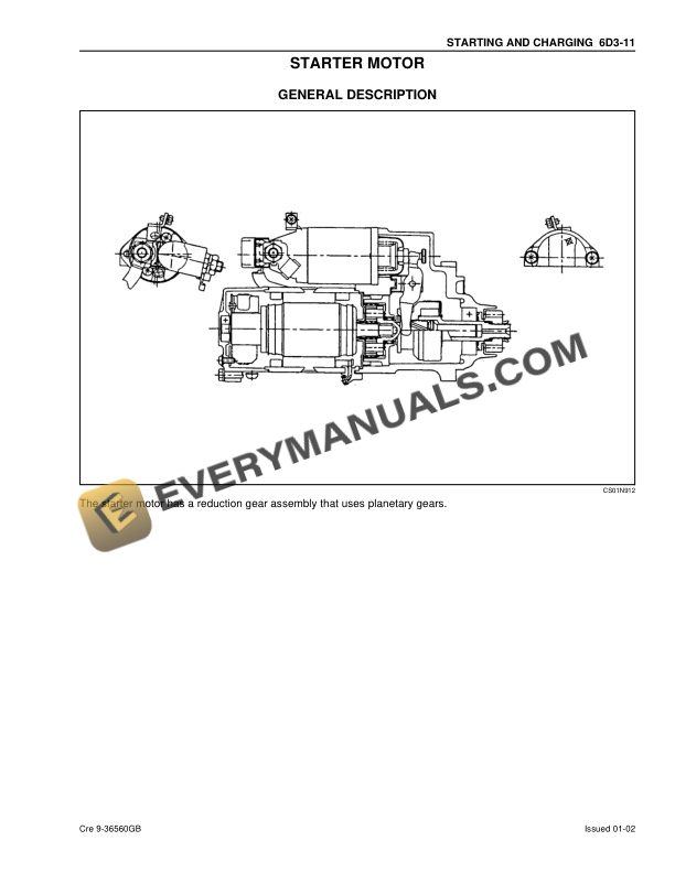Case 6HK1 Isuzu Engine Service Manual 9-36560GB-5