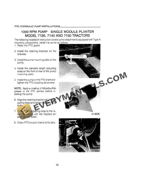Case 7100 Series Tractor Implement Installation Operator Manual 9-12933S1-5