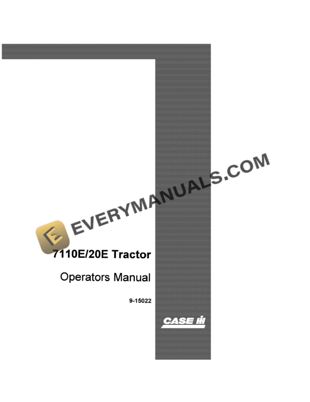 Case 7110E, 7120E Tractor Operator Manual 9-15022 PDF 3 Case 7110E, 7120E Tractor Operator Manual 9-15022 PDF