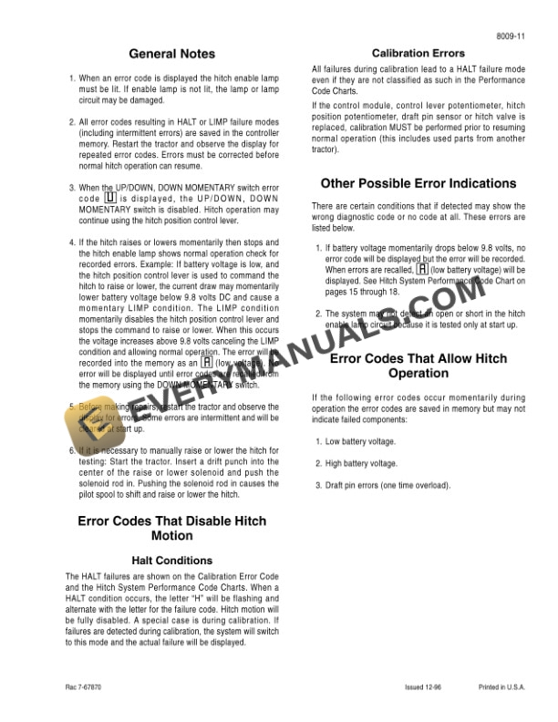 Case 7200 Pro, 8900 Series Tractor Service Manual 7-67882-5