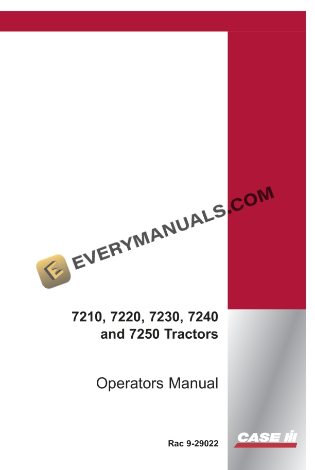 case 7210 7220 7230 7240 7250 tractor operator manual 9 29022 1