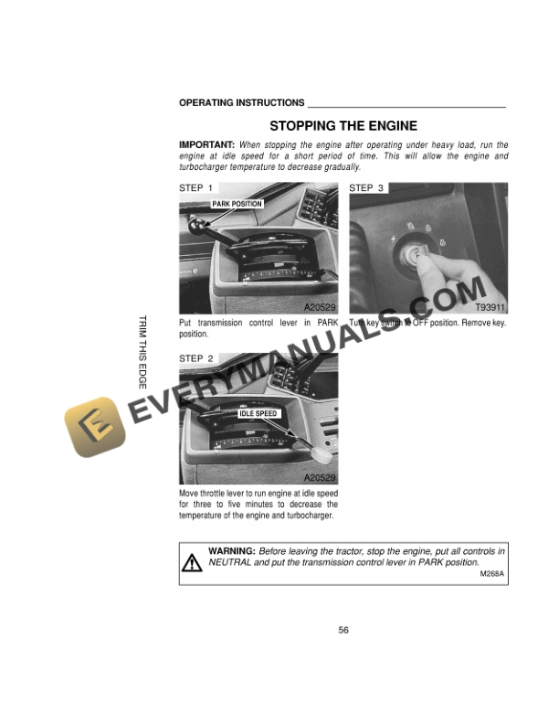 Case 7210, 7220 Tractor Operator Manual 9-24682-2