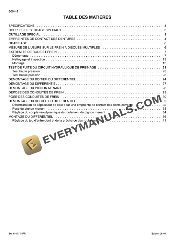 Case 721D Loader Maintenance Manual 6-47281 FR-4