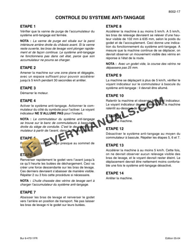 Case 721D Loader Maintenance Manual 6-47281 FR-5