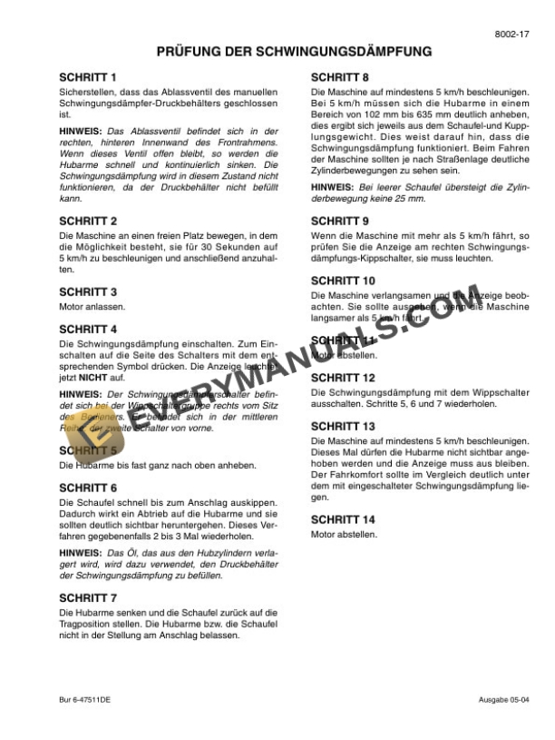 Case 721D Loader Service Manual 6-47281 DE-5