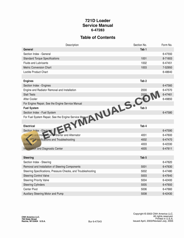 Case 721D Loader Service Manual 6-47283 PDF 2 case 721d loader service manual 6 47283 1