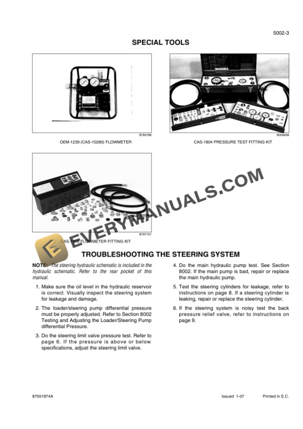 Case 721E-EU Wheel Loader Workshop Manual 87551874A-EU-3