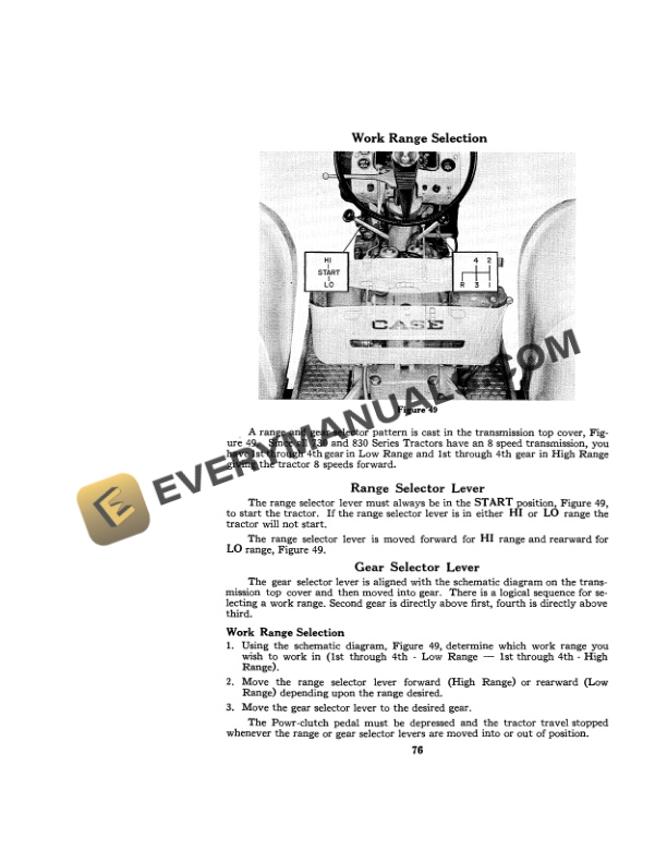 Case 730, 830 Diesel Tractor Operator Manual 9-862-3