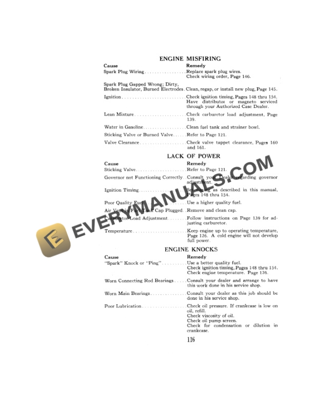 Case 730, 830 Series Wheel Tractors Gasoline - LP Gas Operator Manual 9-851-4