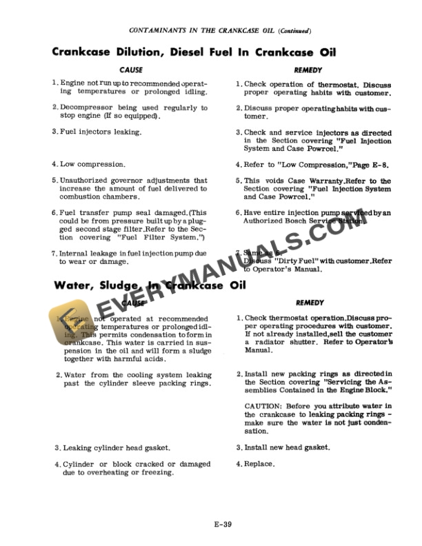 Case 750 Crawler Section E, H, I, 4MM Service Manual 9-72151A-2