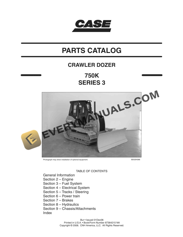 Case 750K Series 3 Crawler Dozer Parts Catalog 87364210NA PDF