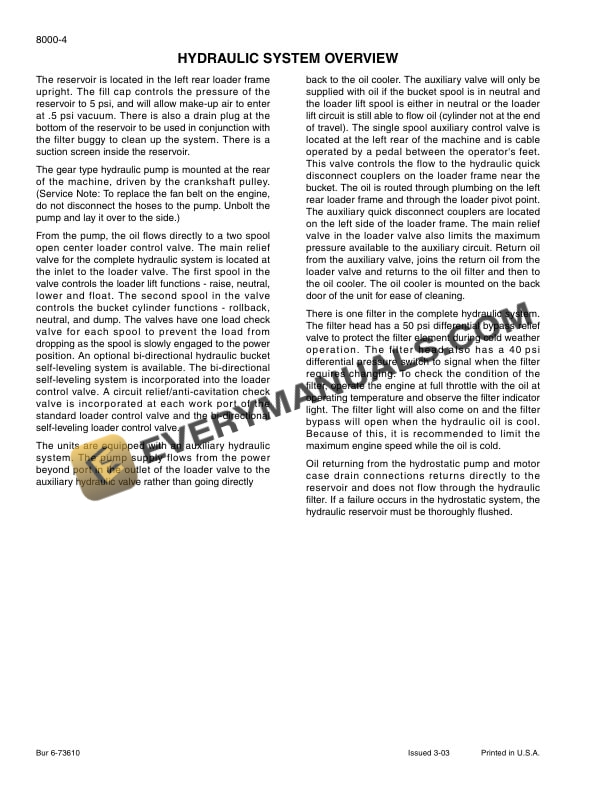 Case 75XT Skid Steer Service Manual 7-11463-4