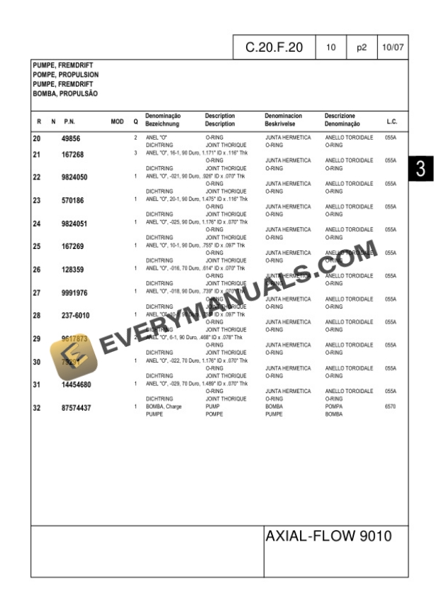 Case 8010 Axial-Flow Combine Parts Catalog 418108948-3