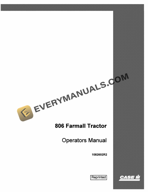 Case 806 Farmall Tractor Operator Manual 1082602R2 PDF 3 Case 806 Farmall Tractor Operator Manual 1082602R2 PDF