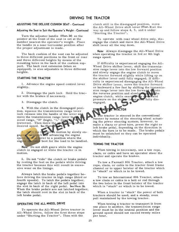 Case 806 Farmall Tractor Operator Manual 1082602R2 PDF 4 Case 806 Farmall Tractor Operator Manual 1082602R2 PDF - Image 2